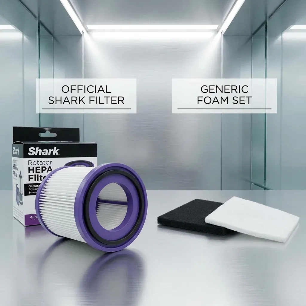 Comparison of official and generic filters for the Shark Rotator